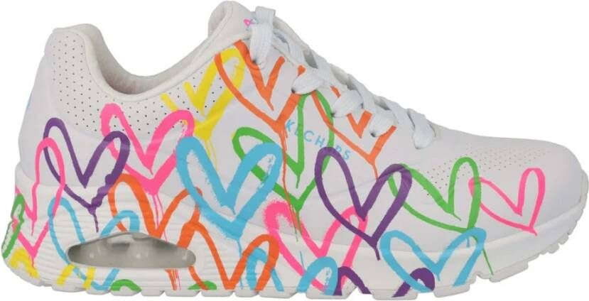 Skechers X JGoldcrown Uno Highlight Love Sneakers Dames Wit