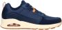 Skechers Uno Layover Sneakers blauw Textiel Heren - Thumbnail 3