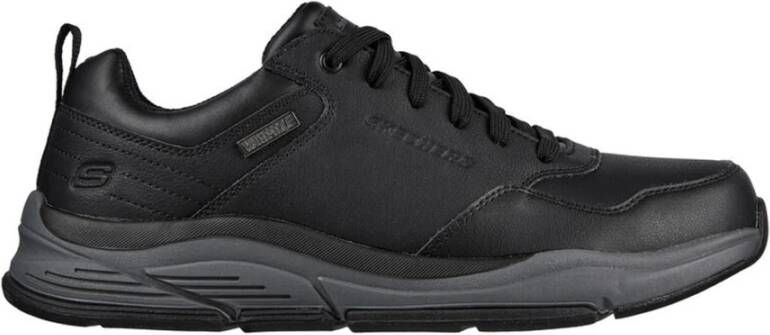 Skechers Waterdichte Leren Sneaker Black Heren