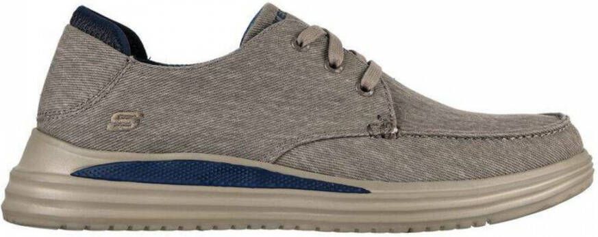 Skechers Lage Profiel Veterschoenen voor Heren Beige Heren