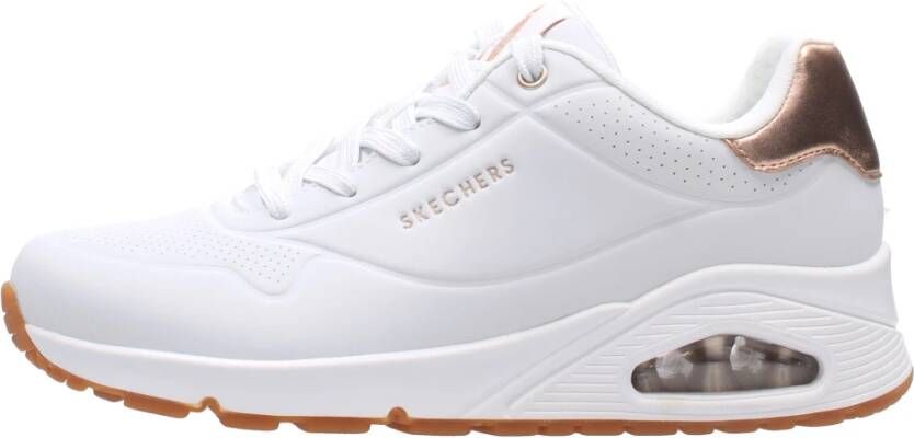 Skechers Zwarte Eco-Leren Sneaker voor Vrouwen White Dames