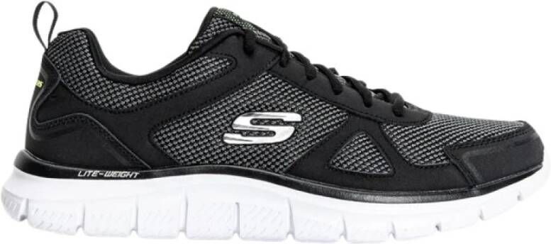 Skechers Zwart Wit Heren Track Schoenen Black Heren