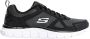 Skechers Zwart Wit Heren Track Schoenen Black Heren - Thumbnail 1