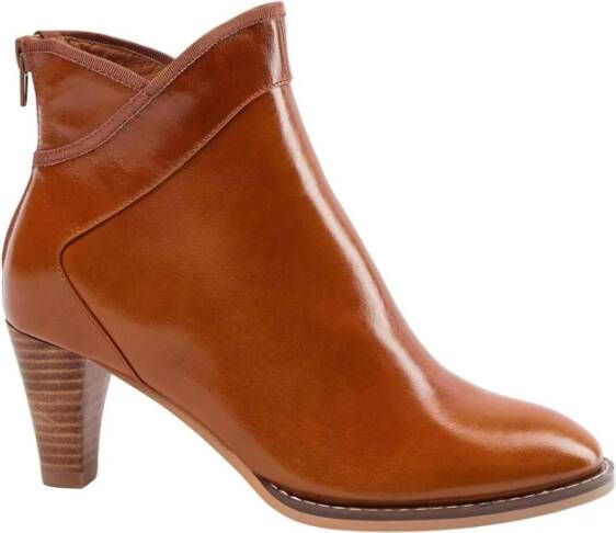 Sofie Schnoor Stijlvolle leren laarzen in cognac Brown Dames