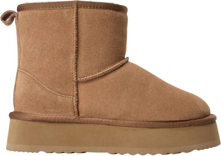 Sofie Schnoor Teddy Boot in Tan Suède Beige Dames