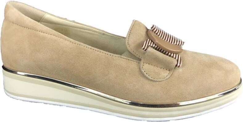 Softwaves Mocassin Schoenen Beige Dames