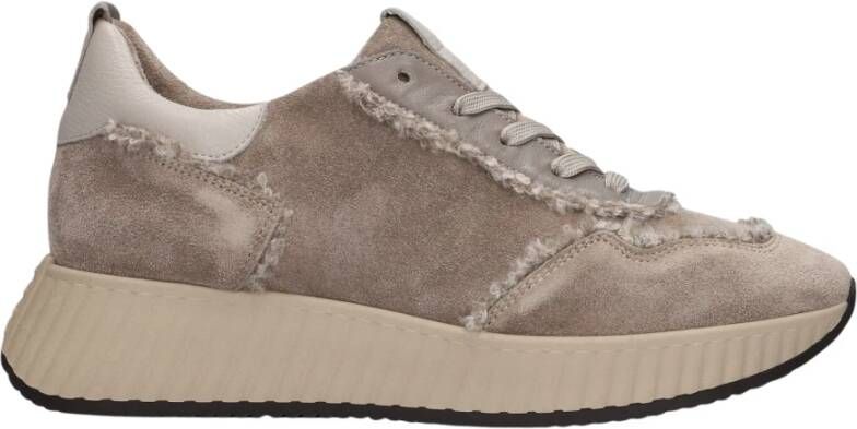 Softwaves Taupe Lage Sneakers voor Dames Beige Dames