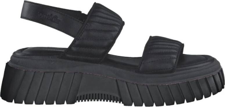 s.Oliver Flat Sandals Black Dames