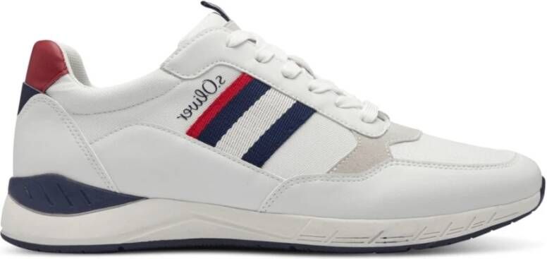 s.Oliver Witte Sneakers voor Mannen Multicolor Heren