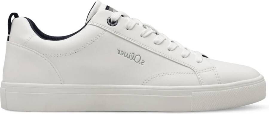 s.Oliver Witte Sneakers voor Mannen White Heren