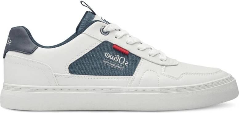 s.Oliver Witte Sneakers voor Mannen White Heren