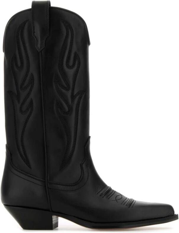 Sonora Zwarte Leren Santa Fe Cowboy Laarzen Black Dames