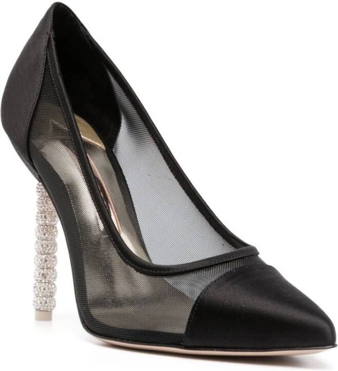 Sophia Webster Kristal Mesh Platte Schoenen Black Dames