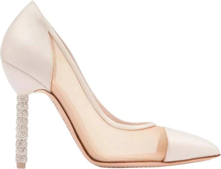 Sophia Webster Kristal versierde pumps Jasmine Beige Dames