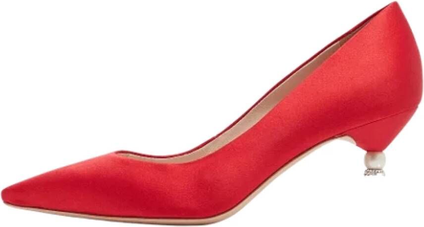 Sophia Webster Pre-owned Satin heels Red Dames