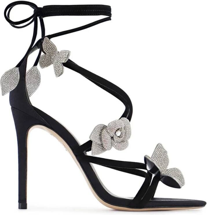 Sophia Webster Zwarte Kristal Sandalen Black Dames