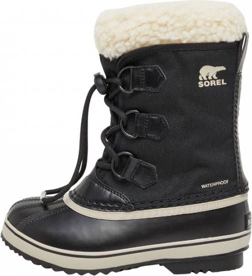 Sorel Yoot Pac Nylon Snowboot Kind Zwart Donkergrijs Mengeling