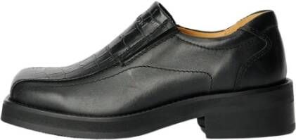 Soulland Zwarte Croco Loafers met Dikke Zool Black Dames