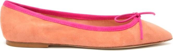 Status Roze suède ballerina met fuchsia details Pink Dames