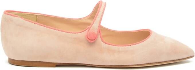 Status Roze Suède Ballerina Schoenen Pink Dames