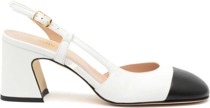 Status Witte Leren Slingback Schoenen White Dames