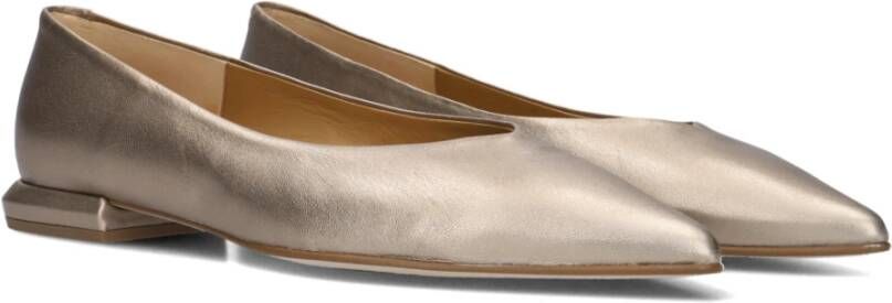 Stefano Lauran Bronze Ballerina Flats Brown Dames