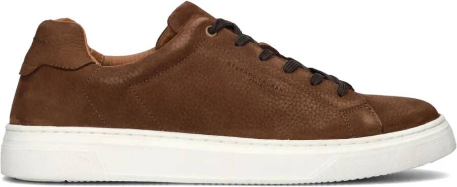 STEFANO LAURAN Lage Sneakers Heren Sl124h600 Maat: 43 Materiaal: Leer Kleur: Bruin