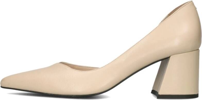 Stefano Lauran Elegante Nude Leren Pumps Beige Dames