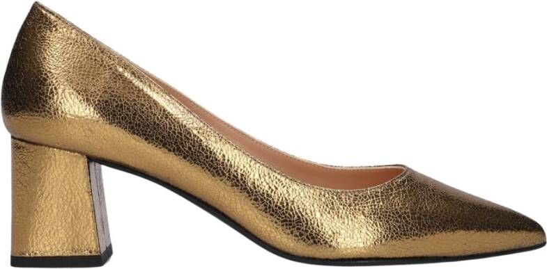 Stefano Lauran Dames Pumps Damesschoenen Leer Blokhak hoogte S3076 Goud