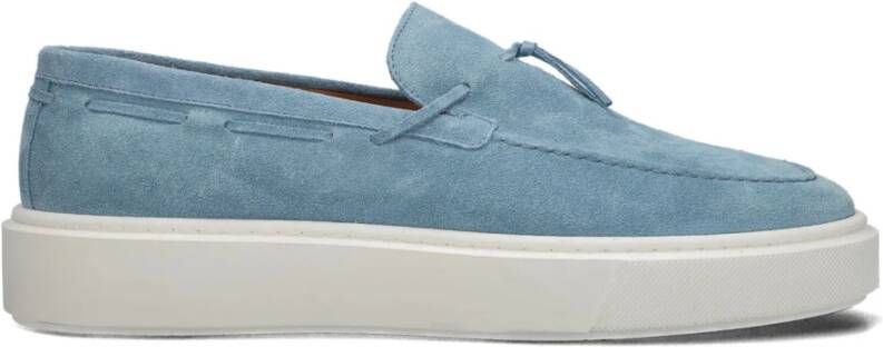 Stefano Lauran Heren Suède Loafer met Kwastje Blue Heren