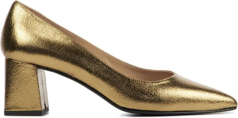 Stefano Lauran Dames Pumps Damesschoenen Leer Blokhak hoogte S3076 Goud