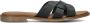 STEFANO LAURAN Slippers Dames Led Knoop Slipper Maat: 36 Materiaal: Leer Kleur: Zwart - Thumbnail 1