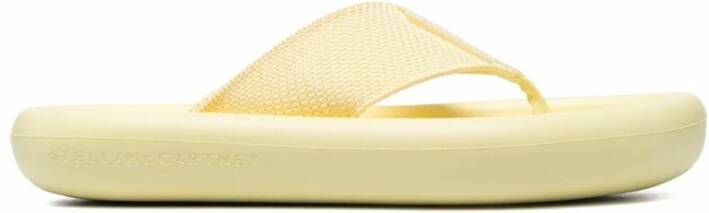 Stella Mccartney Air Slides Rubberen Zool Logo Detail Yellow Dames