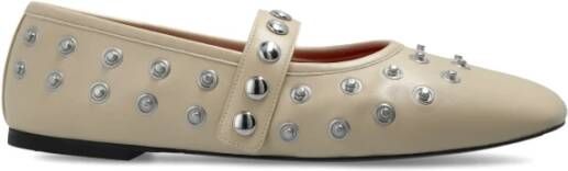 Stella Mccartney Beige Platte Schoenen met Studs Beige Dames