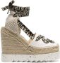 Stella Mccartney Beige Canvas Sleehak Espadrilles Beige Dames - Thumbnail 1