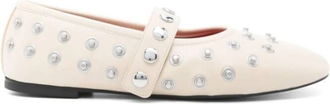 Stella Mccartney Beige Platte Schoenen met Studs Beige Dames