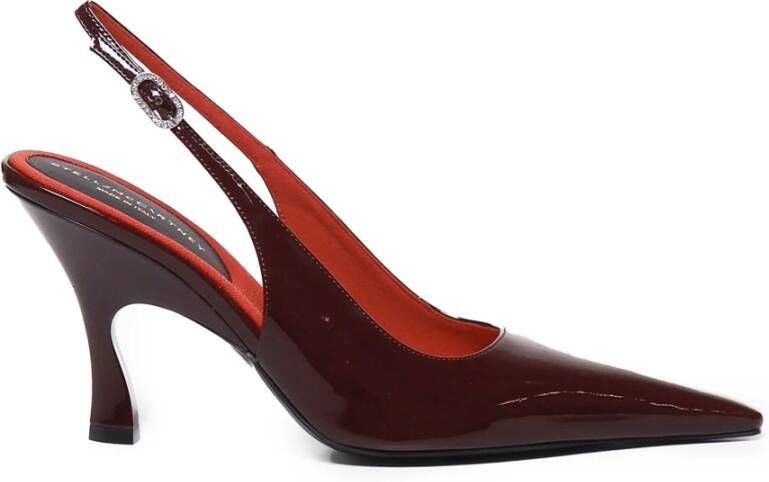 Stella Mccartney Bordeaux Patent Leren Geometrische Hak Pumps Red Dames