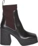 Stella Mccartney Bruine Enkellaarzen met Gestructureerde Sleehak Brown Dames - Thumbnail 16