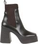 Stella Mccartney Bruine Enkellaarzen met Gestructureerde Sleehak Brown Dames - Thumbnail 7