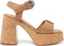 Stella Mccartney Gespte Plateau Sandalen in Kameel Brown Dames - Thumbnail 4