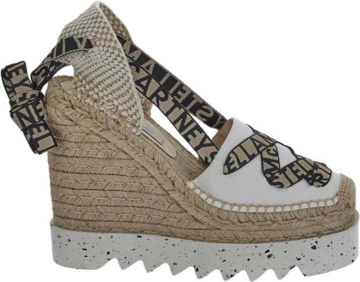 Stella Mccartney Beige Canvas Sleehak Espadrilles Beige Dames