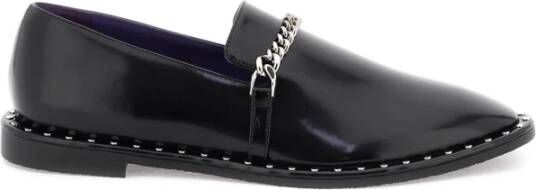 Stella Mccartney Diamanten Ketting Loafers in Alter Mat Black Dames