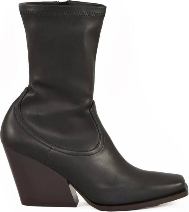 Stella Mccartney Gehakte rubberlaarzen voor moderne vrouw Black Dames