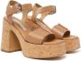 Stella Mccartney Gespte Plateau Sandalen in Kameel Brown Dames - Thumbnail 1