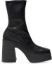 Stella Mccartney Zwarte elastische eco-leren laarzen met vierkante neus Black Dames - Thumbnail 1