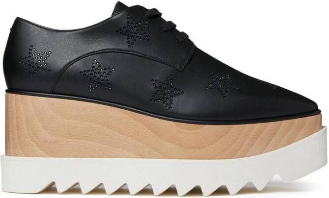 Stella Mccartney Kristal Ster Platform Oxfords Black Dames