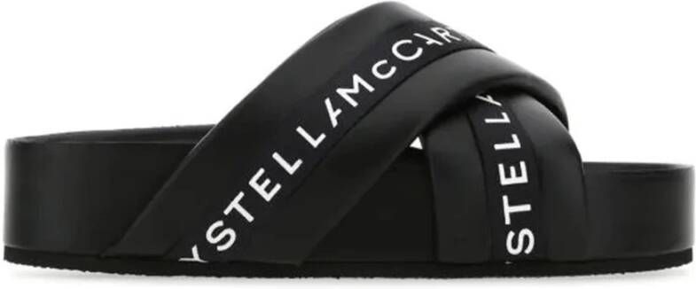 Stella Mccartney Zwarte `Vesta` Slippers met Teenafscheiders Black Dames