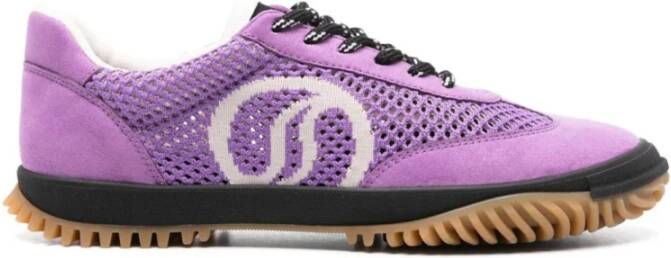 Stella Mccartney Paarse Mesh Sneakers S-Wave Logo Purple Dames