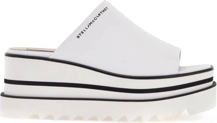 Stella Mccartney Plateau klompen met logoband White Dames