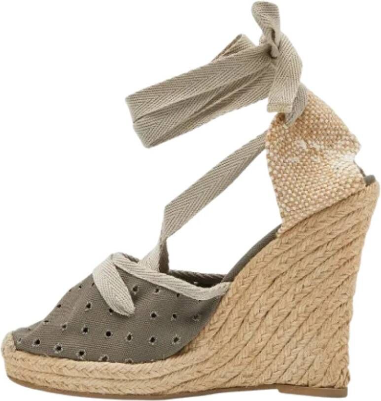 Stella McCartney Pre-owned Canvas espadrilles Gray Dames